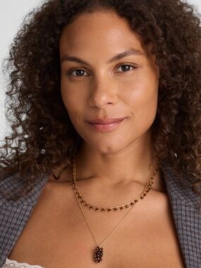 NWT MADEWELL Beaded Cluster Necklace Set